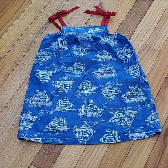 Hanna Andersson size 90 toddler girls dress sailboats size 3 US - Picture 2 of 7